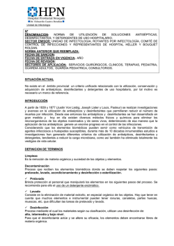 Normativa Antisepticos - Hospital Provincial Neuqu&eacute;n