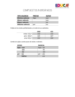 TIPO VALENCIA PREFIJO SUFIJO M&iacute;nima valencia hipo oso Menor