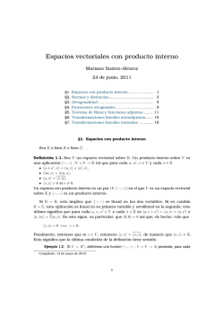 Espacios vectoriales con producto interno