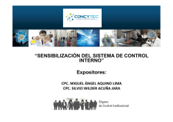 &ldquo;SENSIBILIZACI&Oacute;N DEL SISTEMA DE CONTROL INTERNO