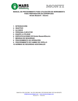 MANUAL DE PROCEDIMIENTO Bristle Blaster Electric