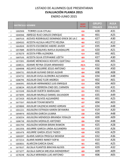 listado prueba planea