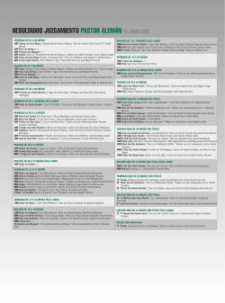 RESULTADOS JUZGAMIENTO PASTOR ALEM&Aacute;N 13 JUNIO 2015