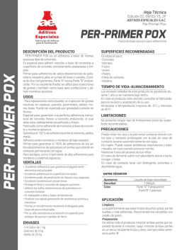 PER- PRIMER POX - Aditivos Especiales