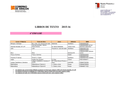 libros de texto 2015-16 4&ordm; eso loe