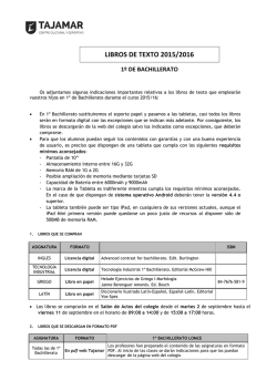 LIBROS DE TEXTO 2015/2016