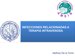 infecciones relacionadas a terapia intravenosa.