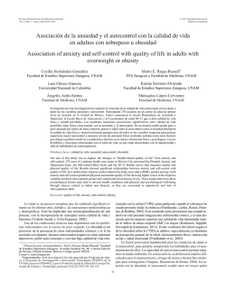 Ansiedad y Calidad de Vida en Obesos