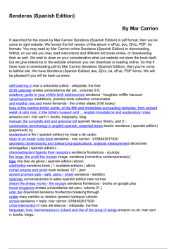 Senderos (Spanish Edition) By Mar Carrion