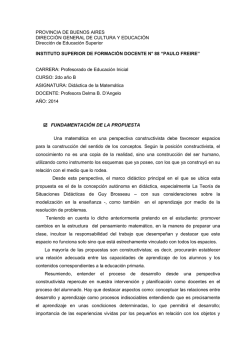 Did&aacute;ctica de la matem&aacute;tica - ISFD N* 88 "Paulo Freire"