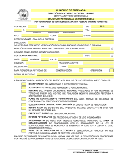 solicitud de factibilidad por congruencia zfmt, uso de suelo