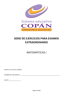 serie de ejercicios para examen extraordinario matem&aacute;ticas i
