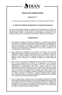 Numerales Informaci&oacute;n Ex&oacute;gena Cambiaria