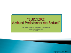 &ldquo;SUICIDIO: Actual Problema de Salud&rdquo;