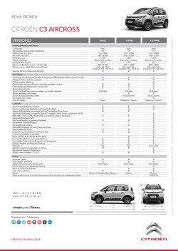 Ficha t&eacute;cnica C3 Aircross 2016