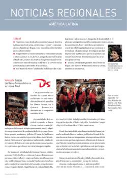 Noticias Regionales Am&eacute;rica Latina 12/15 &ndash; Abril 2015