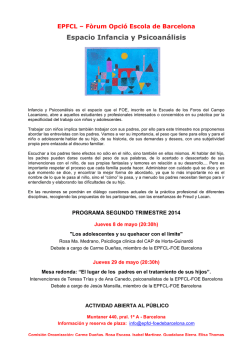 Descargar Programa - Foro Opci&oacute;n Escuela de Barcelona
