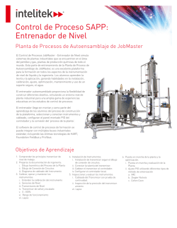 Control de Proceso SAPP: Entrenador de Nivel