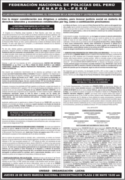 federaci&oacute;n nacional de polic&iacute;as del per&uacute; fenapol &ndash; per &uacute;