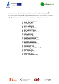 Lista definitiva de reservas