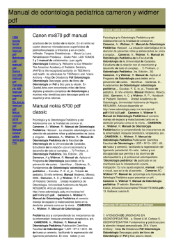Manual de odontologia pediatrica cameron y widmer pdf