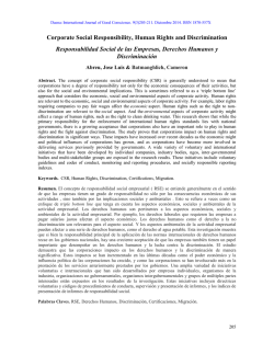 Corporate Social Responsibility, Human Rights and Discrimination