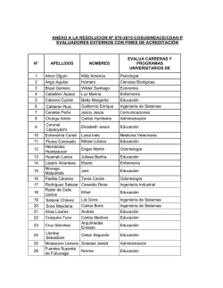 Anexo a la Resoluci&oacute;n N&deg;070-2015-DEA ESU