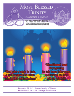 December 20, 2015 - mostblessedtrinityparish.org
