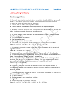 Gravitaci&oacute;n 2&ordm; Bachillerato - CAE Centro de Apoyo al Estudio sl