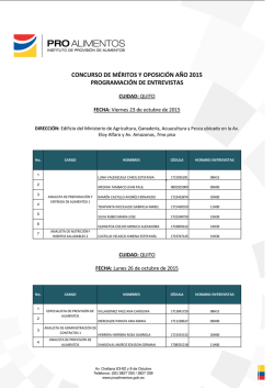 Programaci&oacute;n de Entrevistas