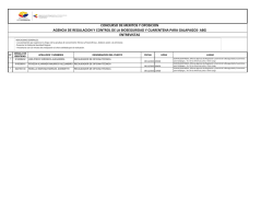 cronograma entrevistas - Agencia de Regulaci&oacute;n y Control de la