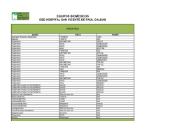 equipos biom&eacute;dicos ese hospital san vicente de pa&uacute;l caldas
