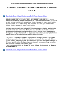 Como Delegar Efectivamente En 12 Pasos Spanish Edition