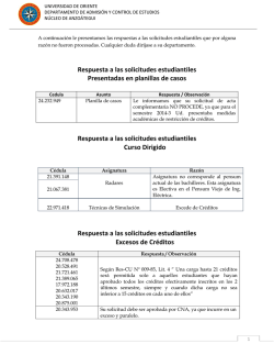 Respuesta a las solicitudes estudiantiles
