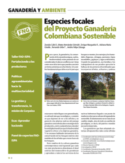 Especies focales del Proyecto Ganader&iacute;a Colombiana Sostenible