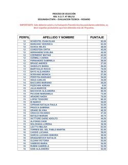 PERFIL APELLIDO Y NOMBRE PUNTAJE