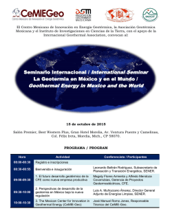 Geothermal Energy in Mexico and the World