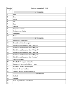 Lamina n&ordm; Trabajos marcados 3&ordm; ESO 1&ordf; Evaluaci&oacute;n 1 Faro 2 Erizo