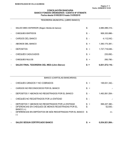 CONCILIACI&Oacute;N BANCARIA BANCO FONDOS ORDINARIOS