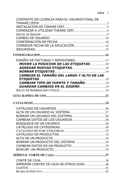 Indice 1 CONTRATO DE LICENCIA PARA EL USUARIO FINAL DE