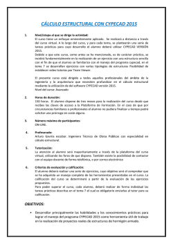 C&aacute;lculo Estructural con CYPECAD 2015