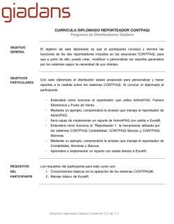 CURRICULA DIPLOMADO REPORTEADOR CONTPAQi Programa