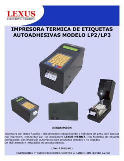 IMPRESORA TERMICA DE ETIQUETAS AUTOADHESIVAS