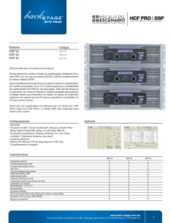 Ficha T&eacute;cnica Amplificador HCF DSP - Back