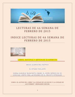 Lecturas de la Cuarta Semana de Febrero 2015