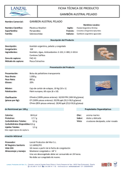 Ficha Gambon Pelado - Lanzal Productos del Mar
