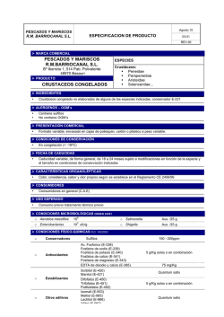 Crustaceos Congelados - Pescados y Mar&iacute;scos BARRIOCANAL