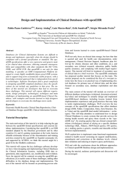 Design and Implementation of Clinical Databases with
