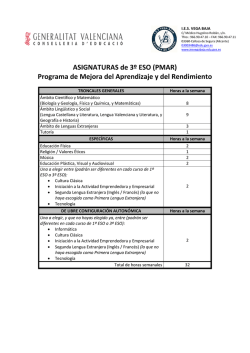 Asignaturas 3ESO (PMAR)