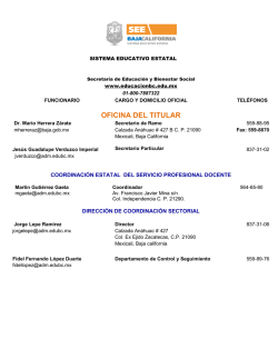 OFICINA DEL TITULAR - Sistema Educativo Estatal